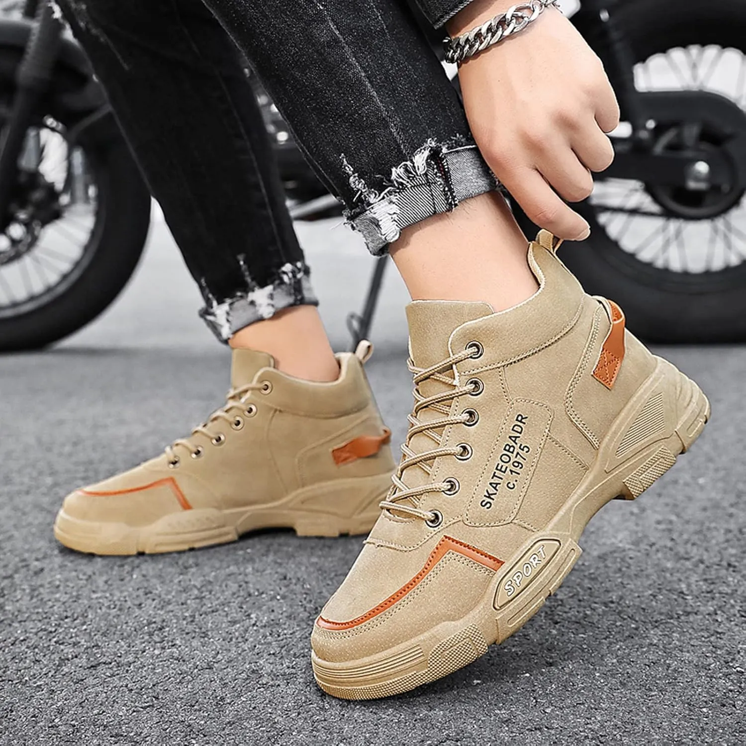Men's Fashion Sneakers Men Shoes Casual Men Shoes in and Winter Warm Work Clothes Casual