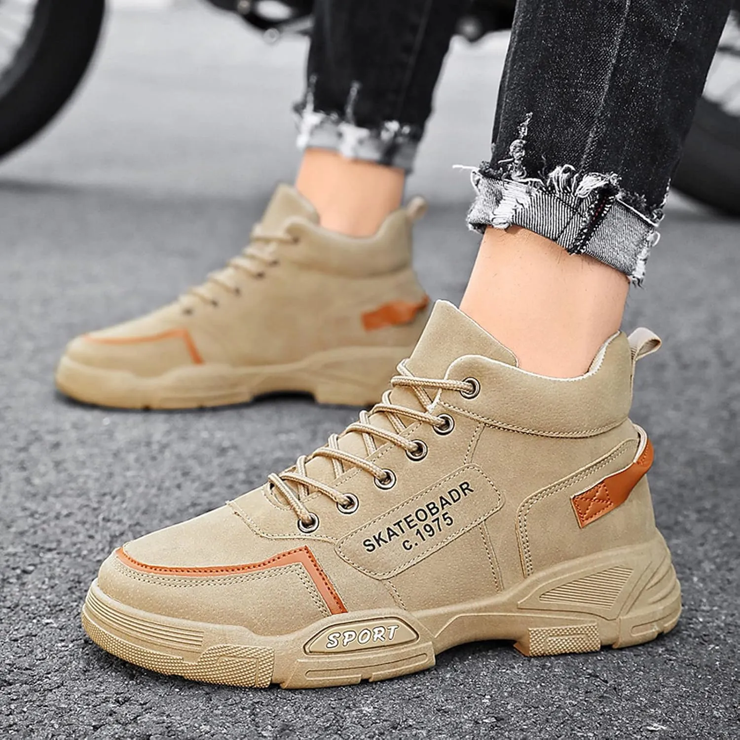 Men's Fashion Sneakers Men Shoes Casual Men Shoes in and Winter Warm Work Clothes Casual