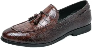 Mens Faux Faux Leather Driver Moccasins Adult Male Loafer Shoes Mens Leather Dress Casual Tassel Loafer Shoe