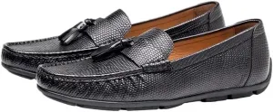 Men's Genuine Leather Tassel Loafers Driving Moccasins Slip On Casual Round Toe Shoes