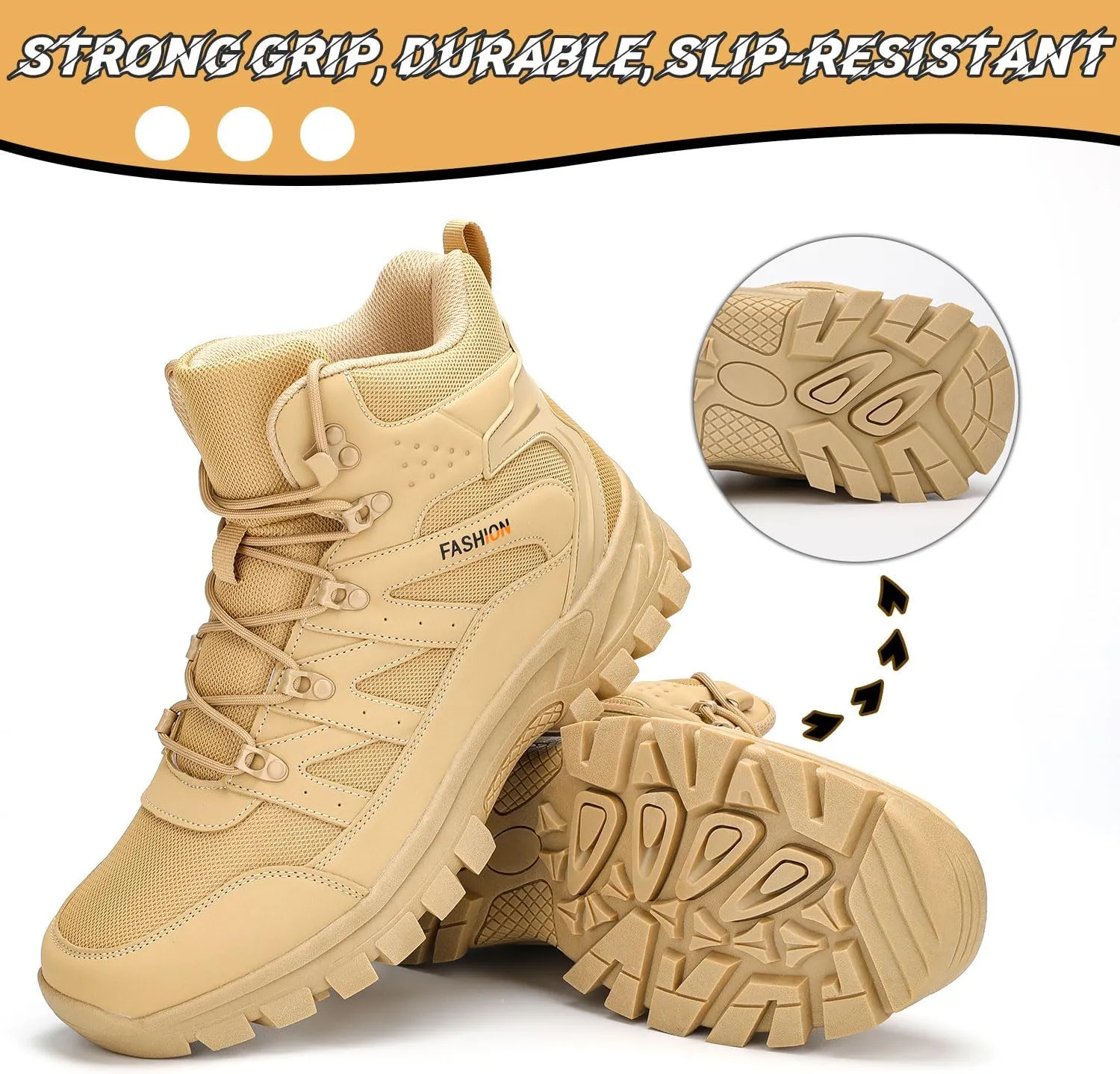 Men's Hiking Boots Hiking Shoes,Waterproof Outdoor Trekking Backpacking Mountaineering Boots 8061