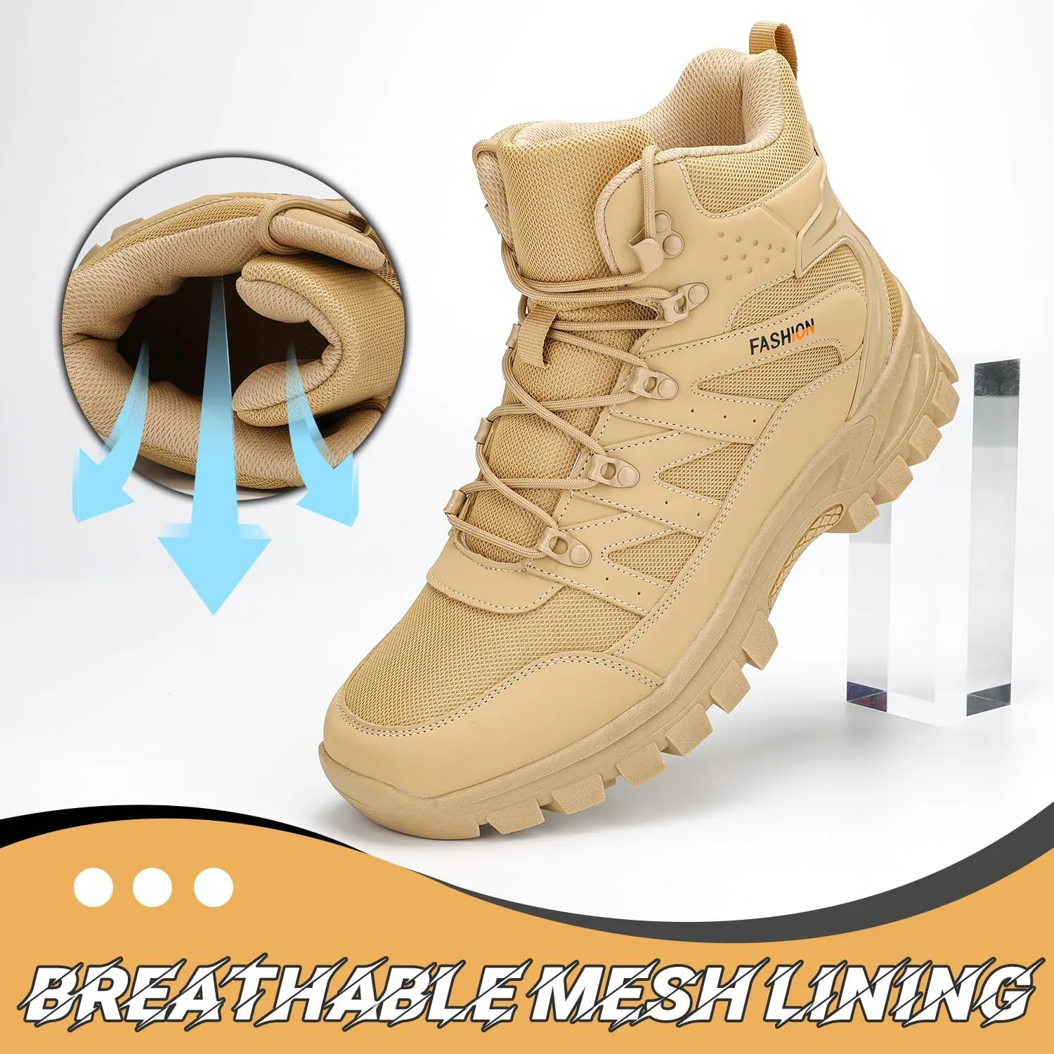 Men's Hiking Boots Hiking Shoes,Waterproof Outdoor Trekking Backpacking Mountaineering Boots 8061