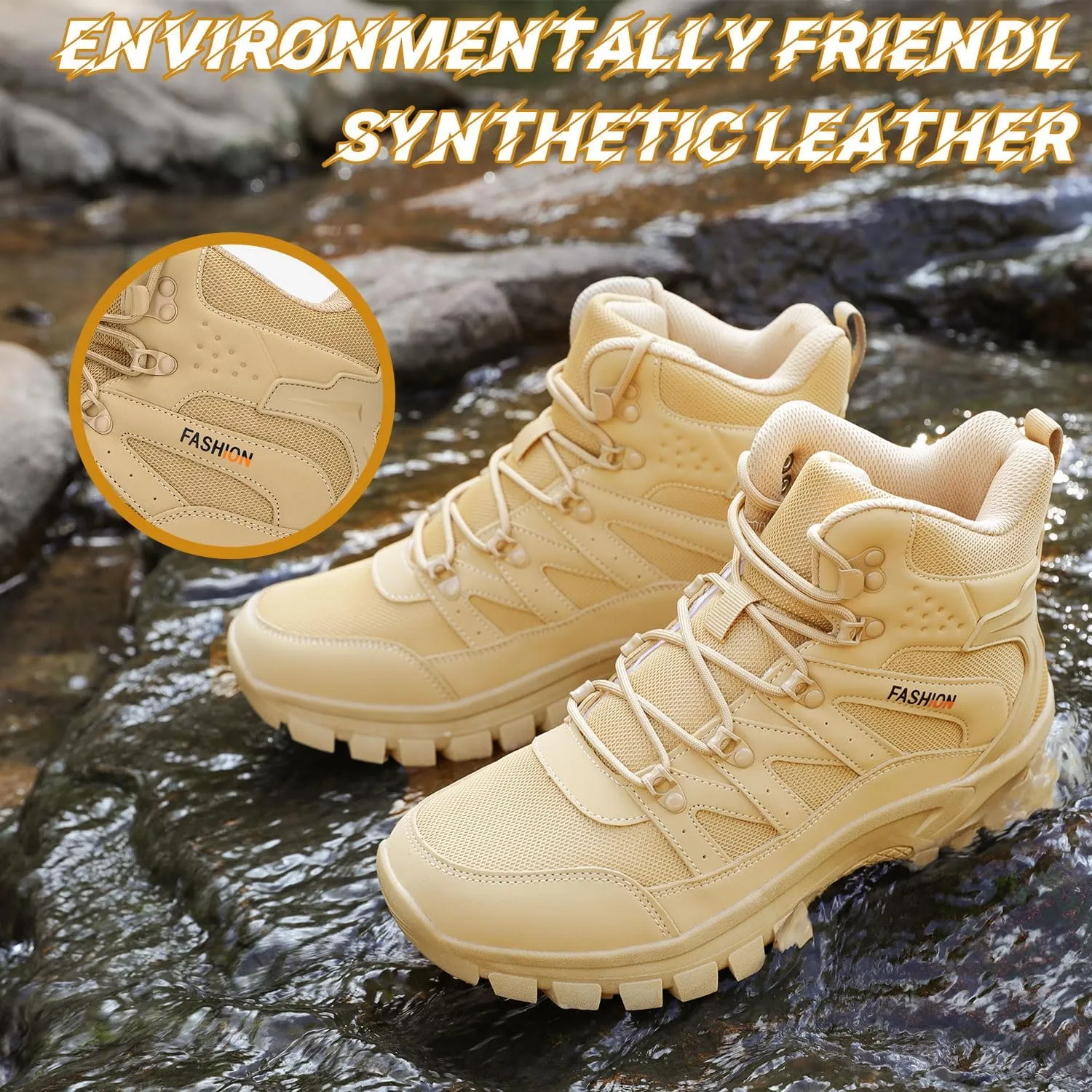 Men's Hiking Boots Hiking Shoes,Waterproof Outdoor Trekking Backpacking Mountaineering Boots 8061
