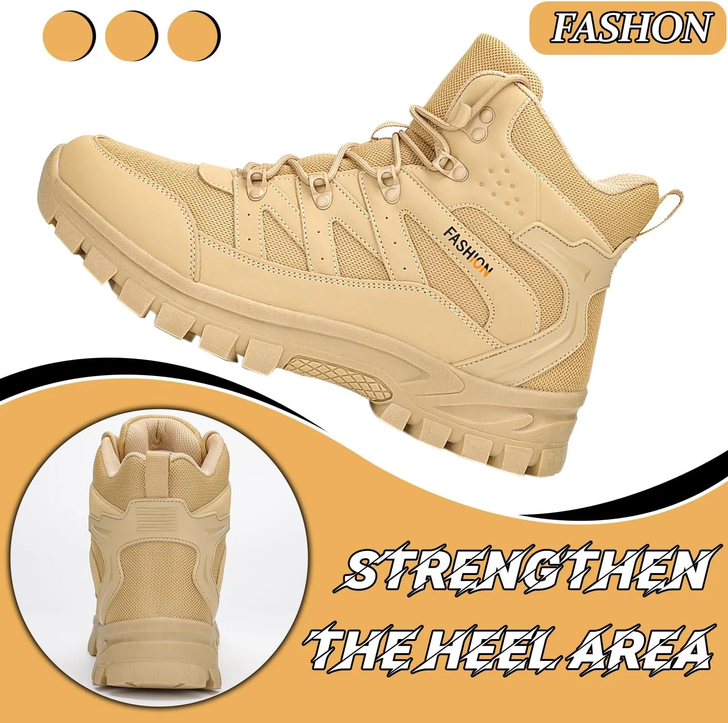 Men's Hiking Boots Hiking Shoes,Waterproof Outdoor Trekking Backpacking Mountaineering Boots 8061
