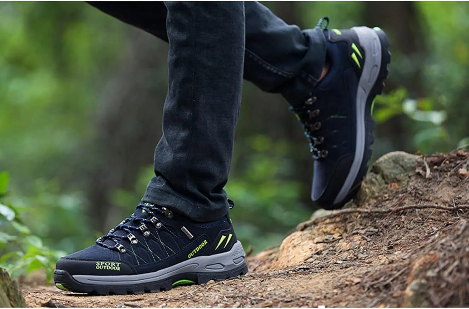 Men's Hiking Shoes Waterproof Anti Slip Hiking Boots Outdoor Lightweight Trekking Sneakers