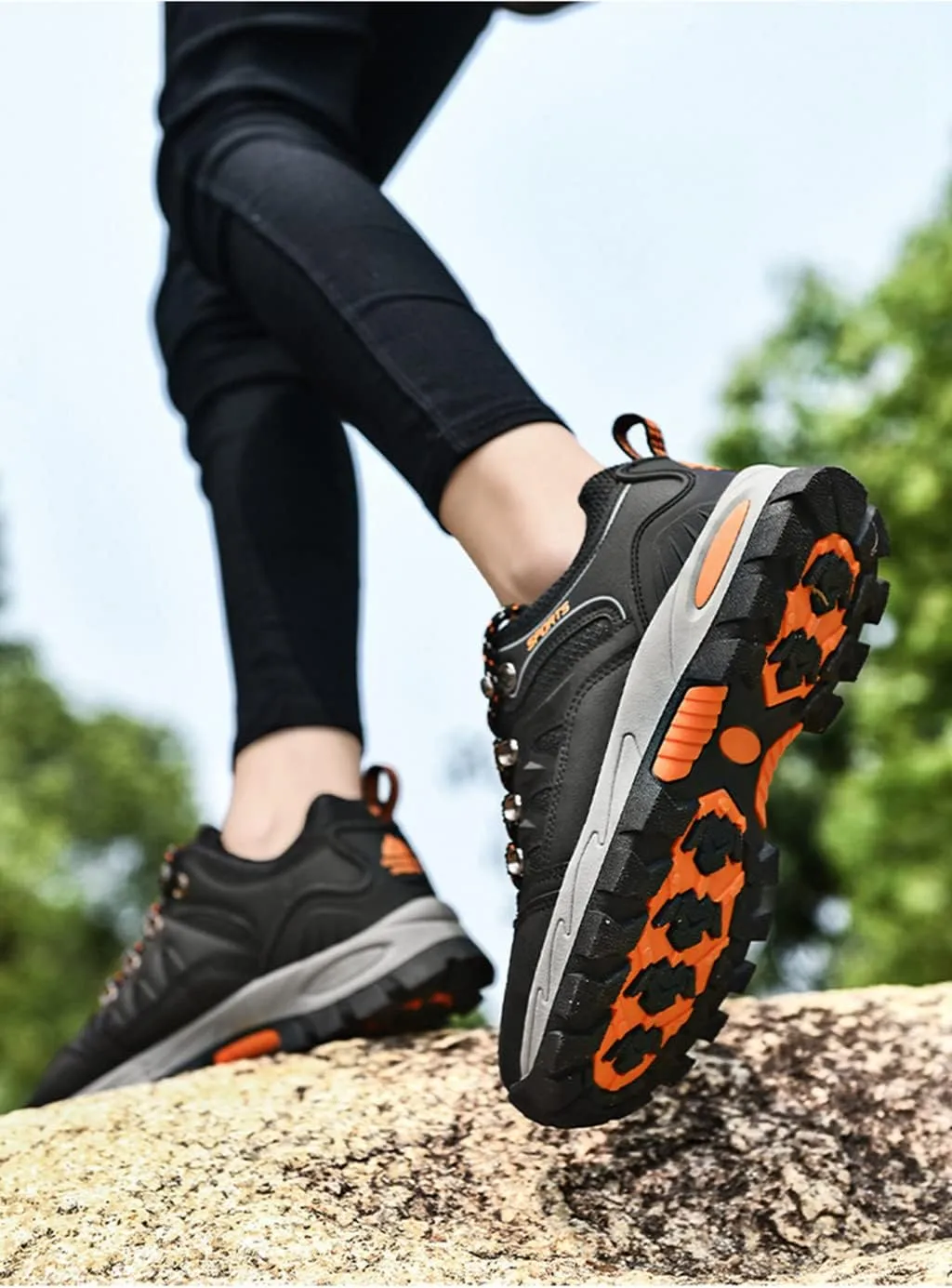 Men's Hiking Shoes Waterproof Anti Slip Hiking Boots Outdoor Lightweight Trekking Sneakers