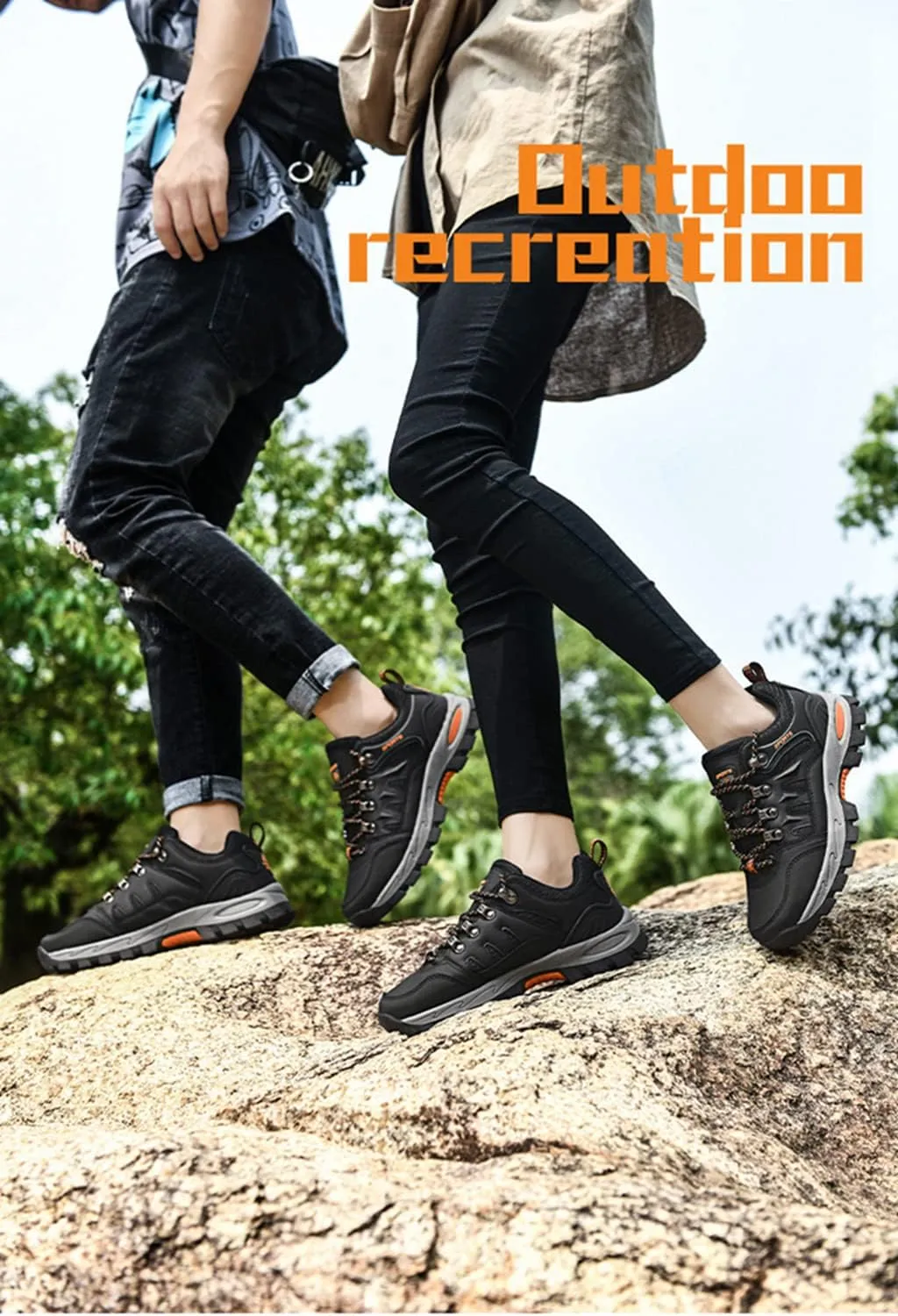Men's Hiking Shoes Waterproof Anti Slip Hiking Boots Outdoor Lightweight Trekking Sneakers