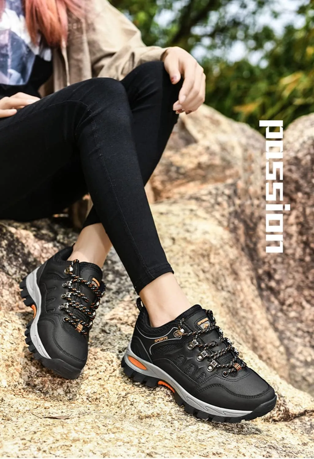 Men's Hiking Shoes Waterproof Anti Slip Hiking Boots Outdoor Lightweight Trekking Sneakers