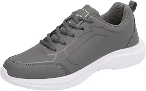 Men's Lace Up Memory Foam Sneakers Breathable Elastic Fly Woven Mesh Sneaker Breathable Diabetic Shoes for Men