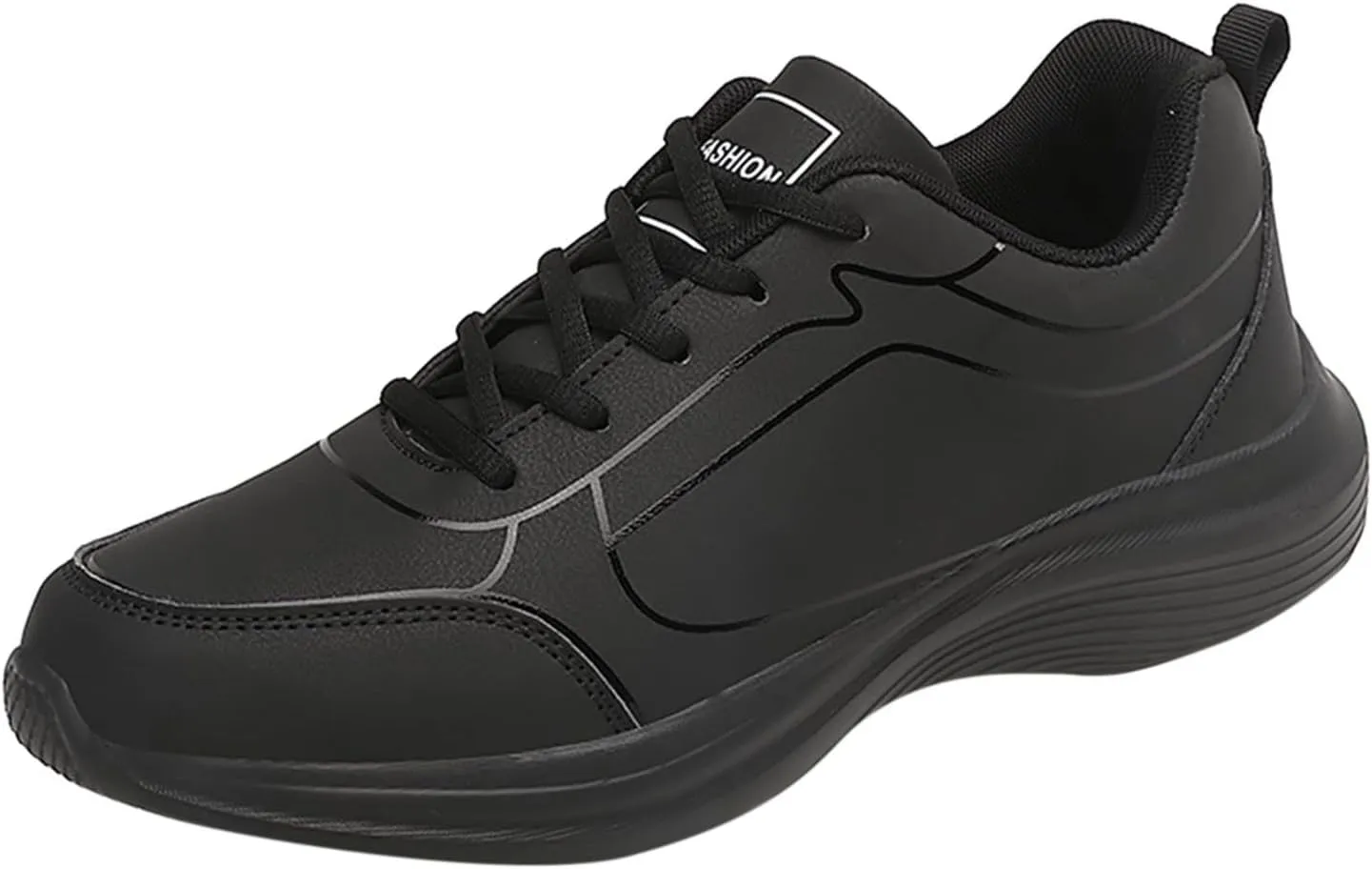 Men's Lace Up Memory Foam Sneakers Breathable Elastic Fly Woven Mesh Sneaker Breathable Diabetic Shoes for Men