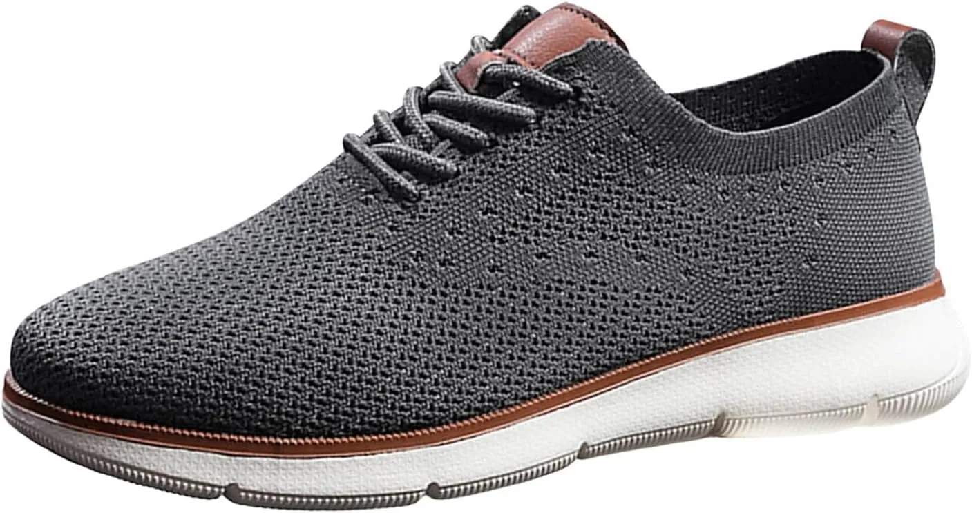 Men's Lace Up Memory Foam Sneakers Lightweight Sport Gym Jogging Walking Sneaker Lightweight Minimalist Shoes