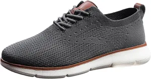 Men's Lace Up Memory Foam Sneakers Lightweight Sport Gym Jogging Walking Sneaker Lightweight Minimalist Shoes