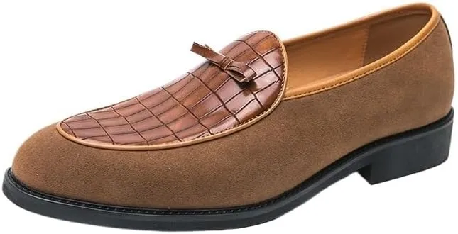 Men's Leather Tassel Loafers Slip on Dress Shoes Wedding Party Formal Business Comfortable Breathable Lightweight Shoes