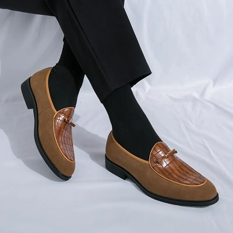 Men's Leather Tassel Loafers Slip on Dress Shoes Wedding Party Formal Business Comfortable Breathable Lightweight Shoes
