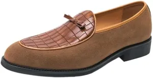 Men's Leather Tassel Loafers Slip on Dress Shoes Wedding Party Formal Business Comfortable Breathable Lightweight Shoes