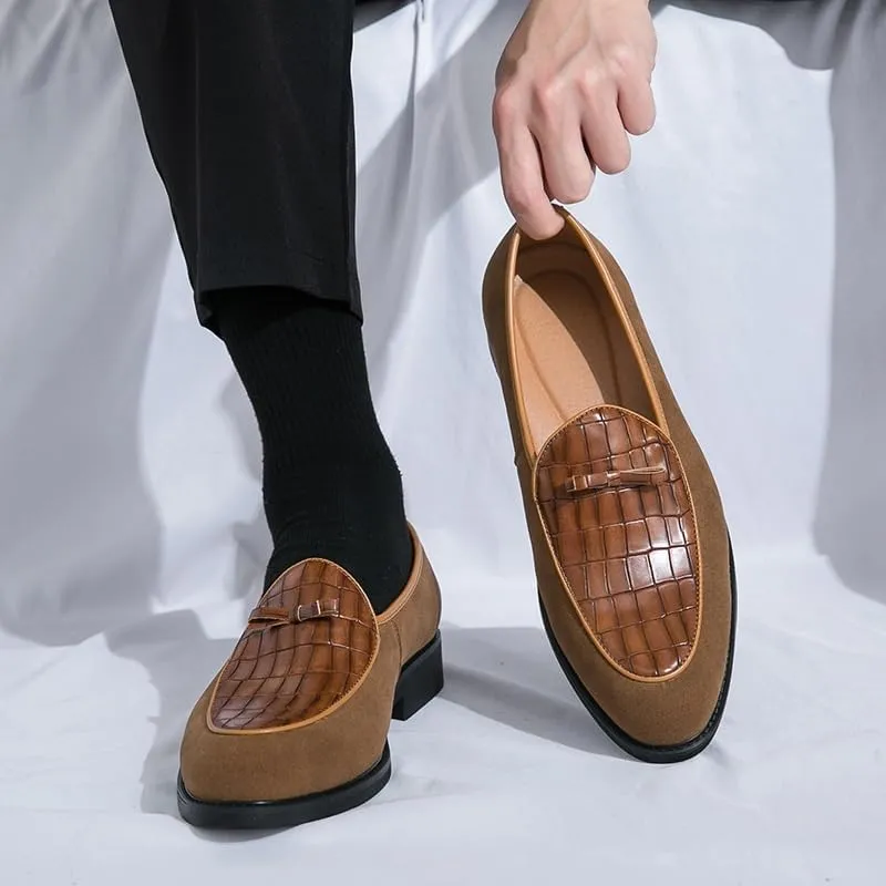Men's Leather Tassel Loafers Slip on Dress Shoes Wedding Party Formal Business Comfortable Breathable Lightweight Shoes