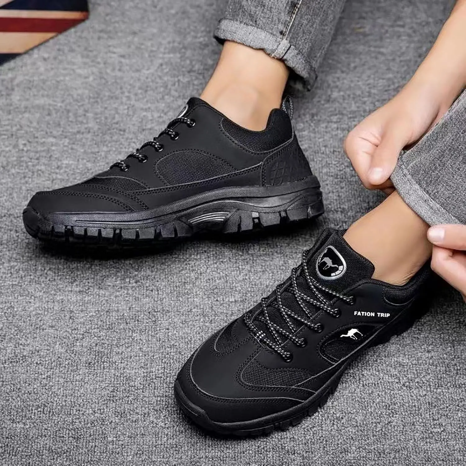 Men's Lightweight Cushion Sneakers Comfortable Lightweight Casual Walking Shoe Lightweight Work Shoes for Men