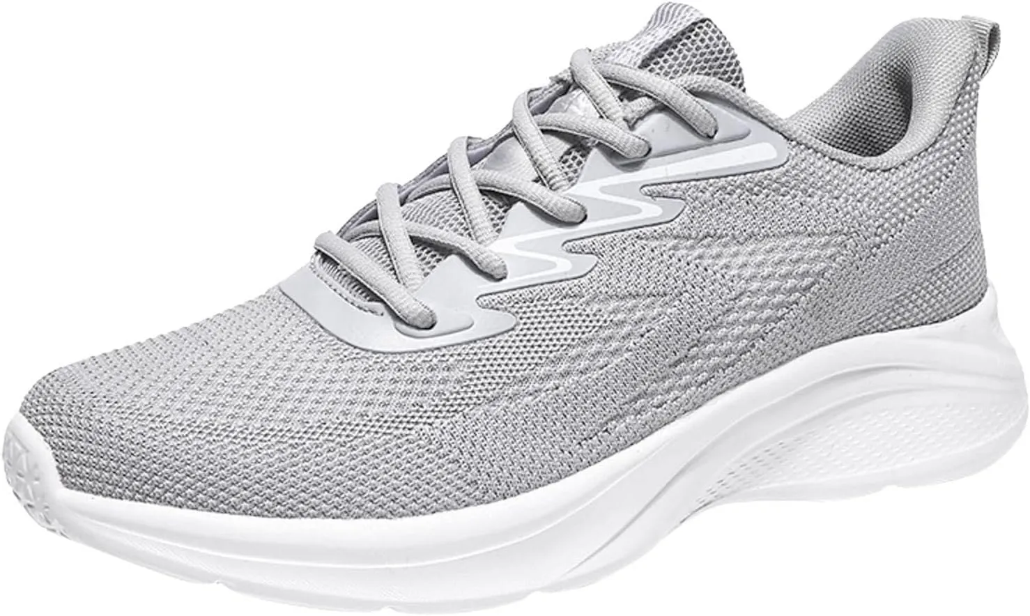 Men's Lightweight Cushion Sneakers Lightweight Breathable Slip on Running Shoe Breathable Lace Up Shoes for Men