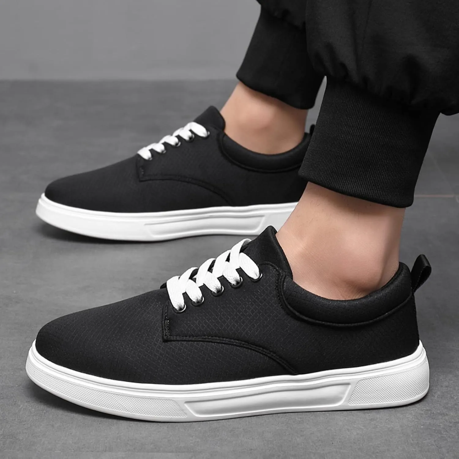 Men's Lightweight Cushion Sneakers Lightweight Sport Gym Jogging Walking Sneaker Men's Comfortable Canvas Shoes