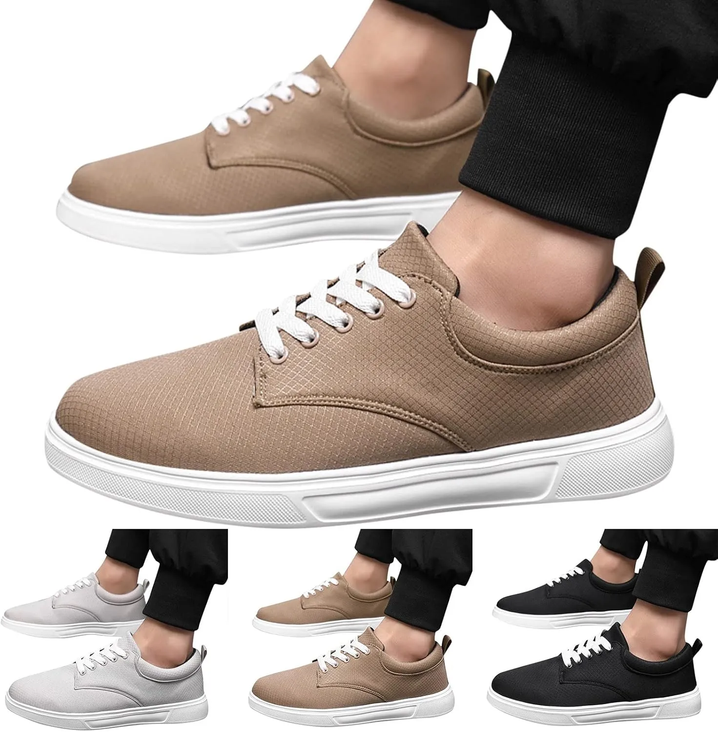 Men's Lightweight Cushion Sneakers Lightweight Sport Gym Jogging Walking Sneaker Men's Comfortable Canvas Shoes