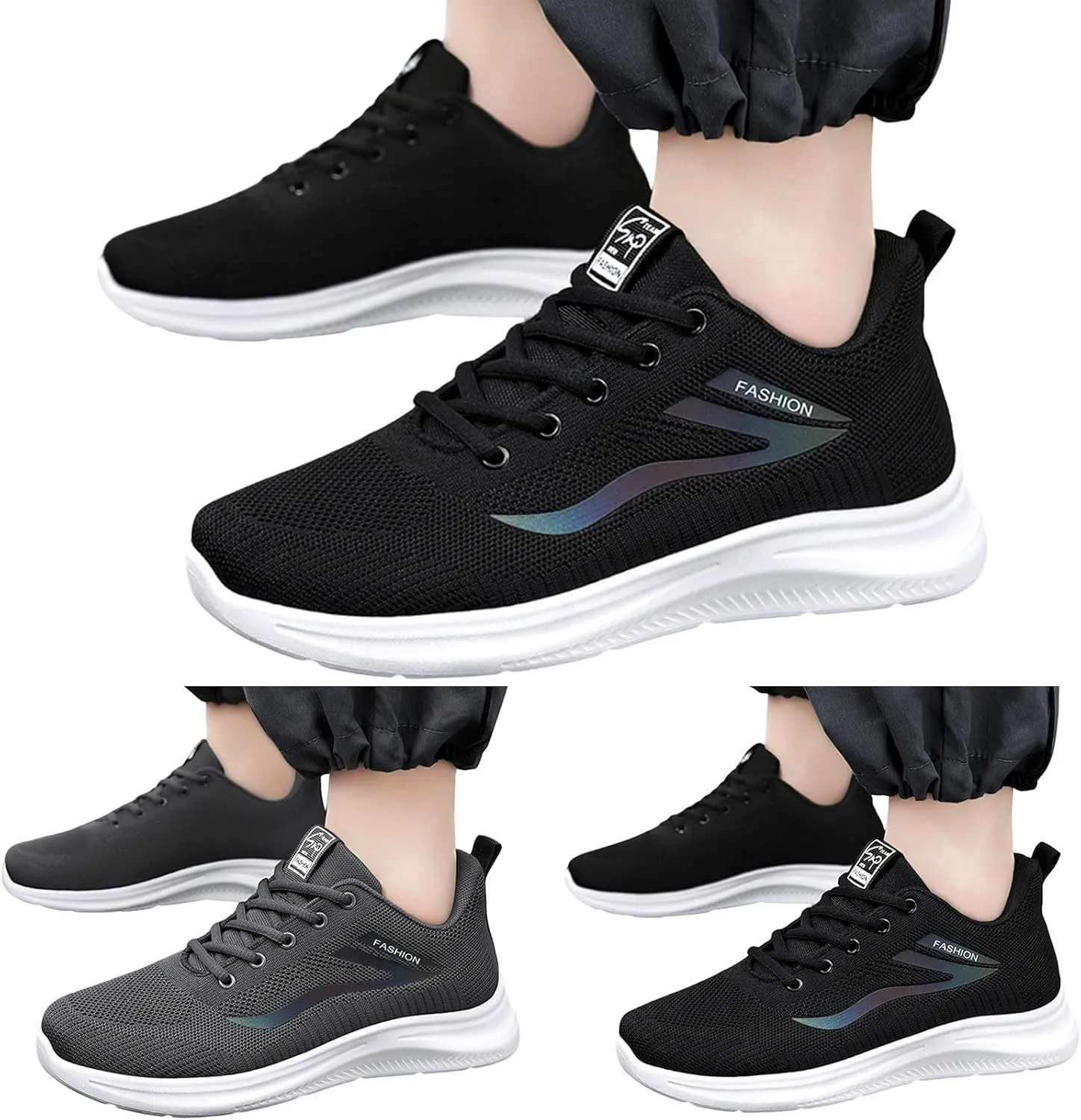 Men's Lightweight Non Slip Barefoot Shoes Lace Up Lightweight Breathable Fashion Sneaker Non Slip Walking Shoes