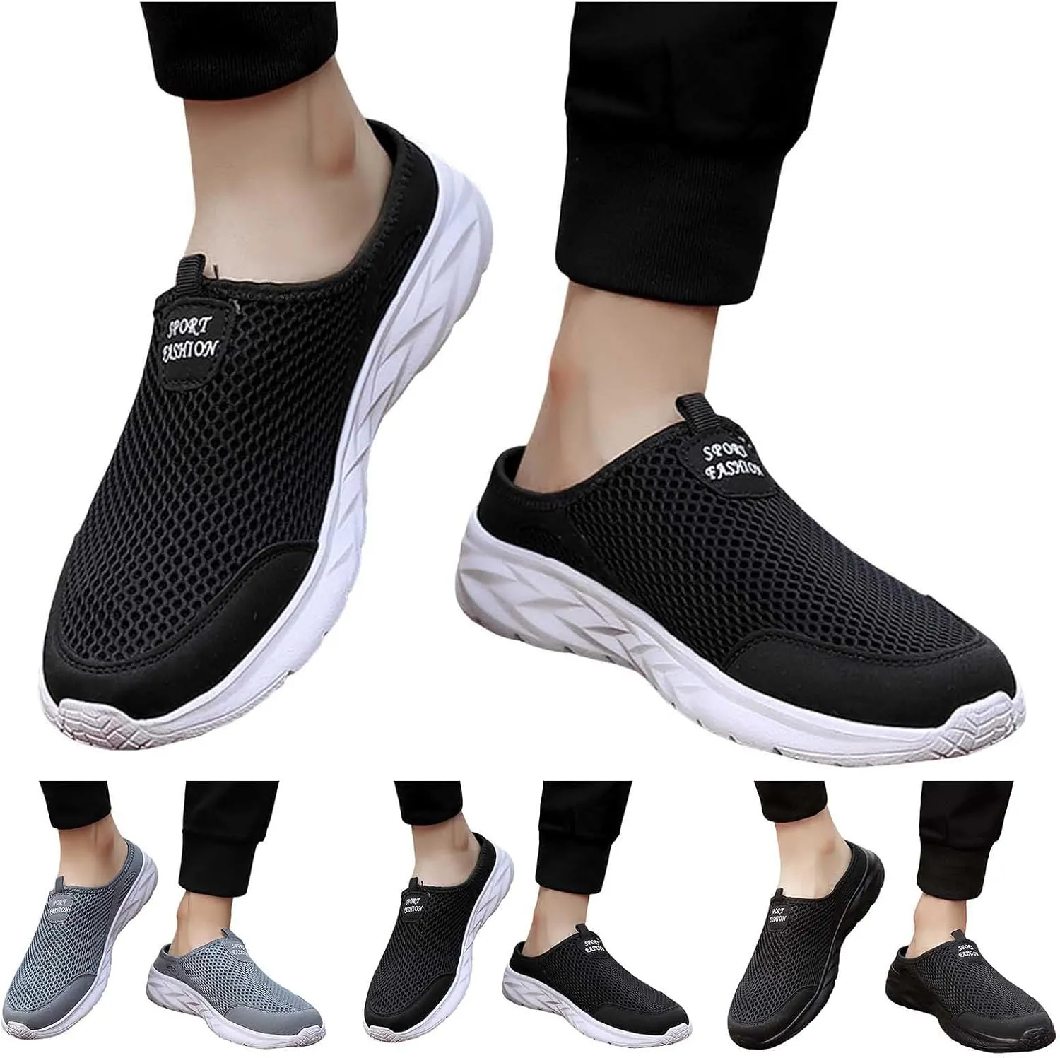 Men's Lightweight Non Slip Barefoot Shoes Lightweight Sport Gym Jogging Walking Sneaker Versatile Elderly Shoes