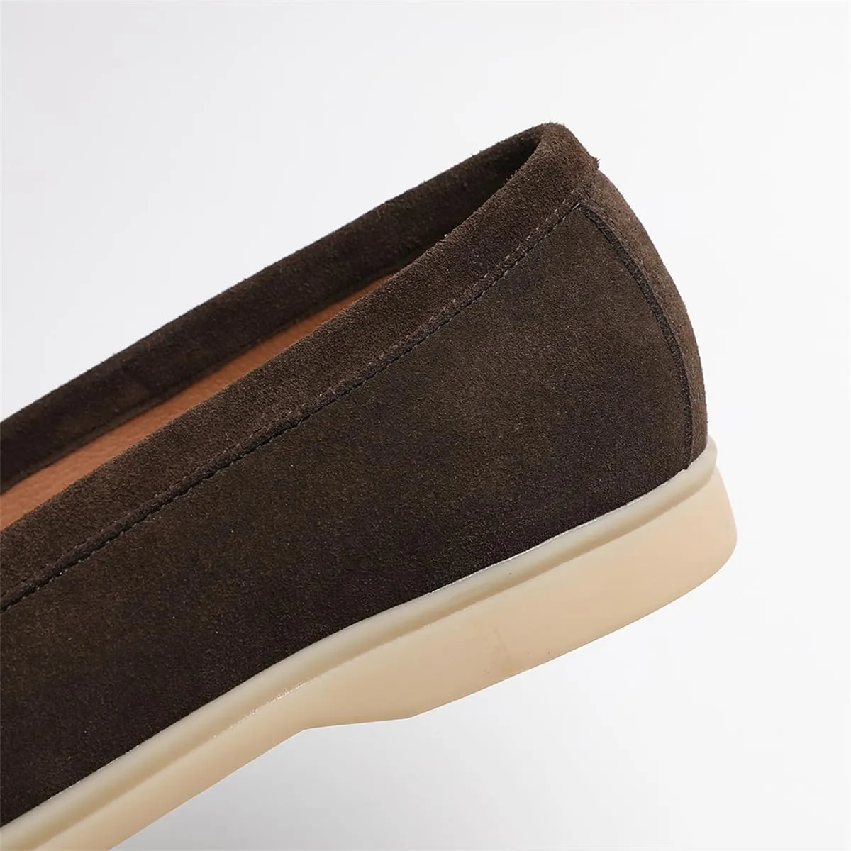 Men's Loafers & Slip-Ons - Genuine Leather Slip-On Loafers for Men | Comfortable Casual Shoes with Elastic