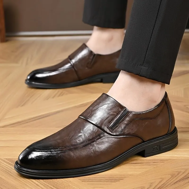 Men's Loafers Casual Slip On Shoes Soft Loafers for Men Lightweight Driving Boat Shoes Mens Genuine Leather Slip on Loafers Lightweight Non Slip Soft Driving Business Work Casual Shoes