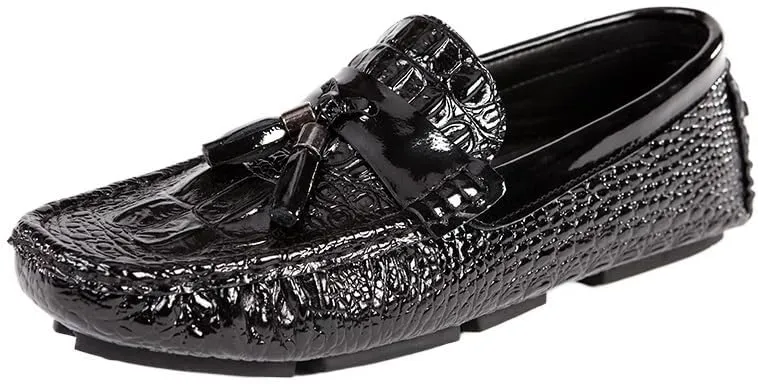 Men's Loafers Shoes Tassel Cow Leather Casual Dress Man Shoes Genuine Leather Loafers for Men