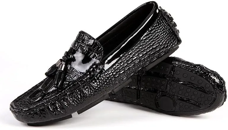 Men's Loafers Shoes Tassel Cow Leather Casual Dress Man Shoes Genuine Leather Loafers for Men