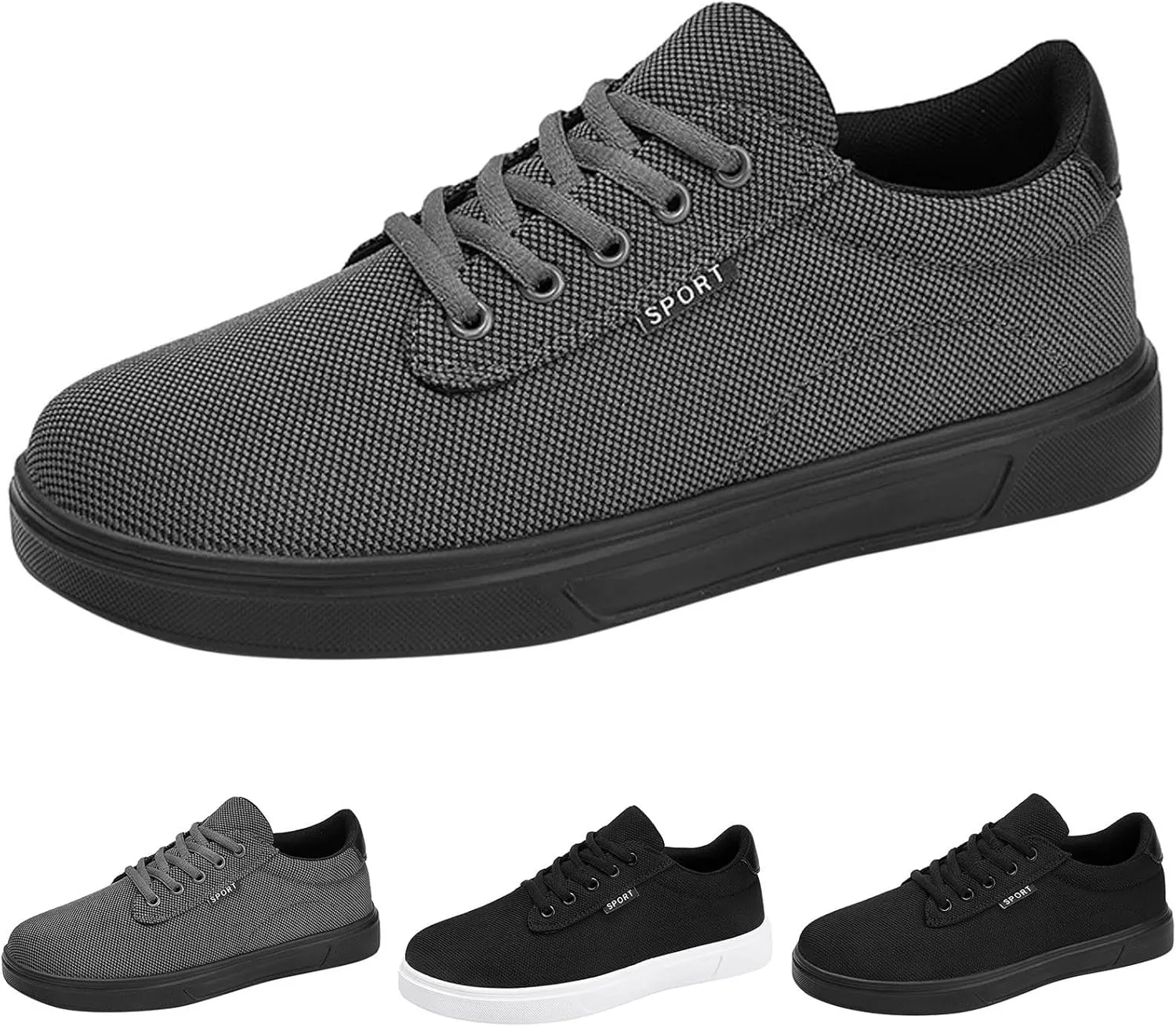Men's Non Slip Barefoot Minimalist Shoes Business Mesh Breathable Walking Shoe Breathable Lace Up Shoes for Men