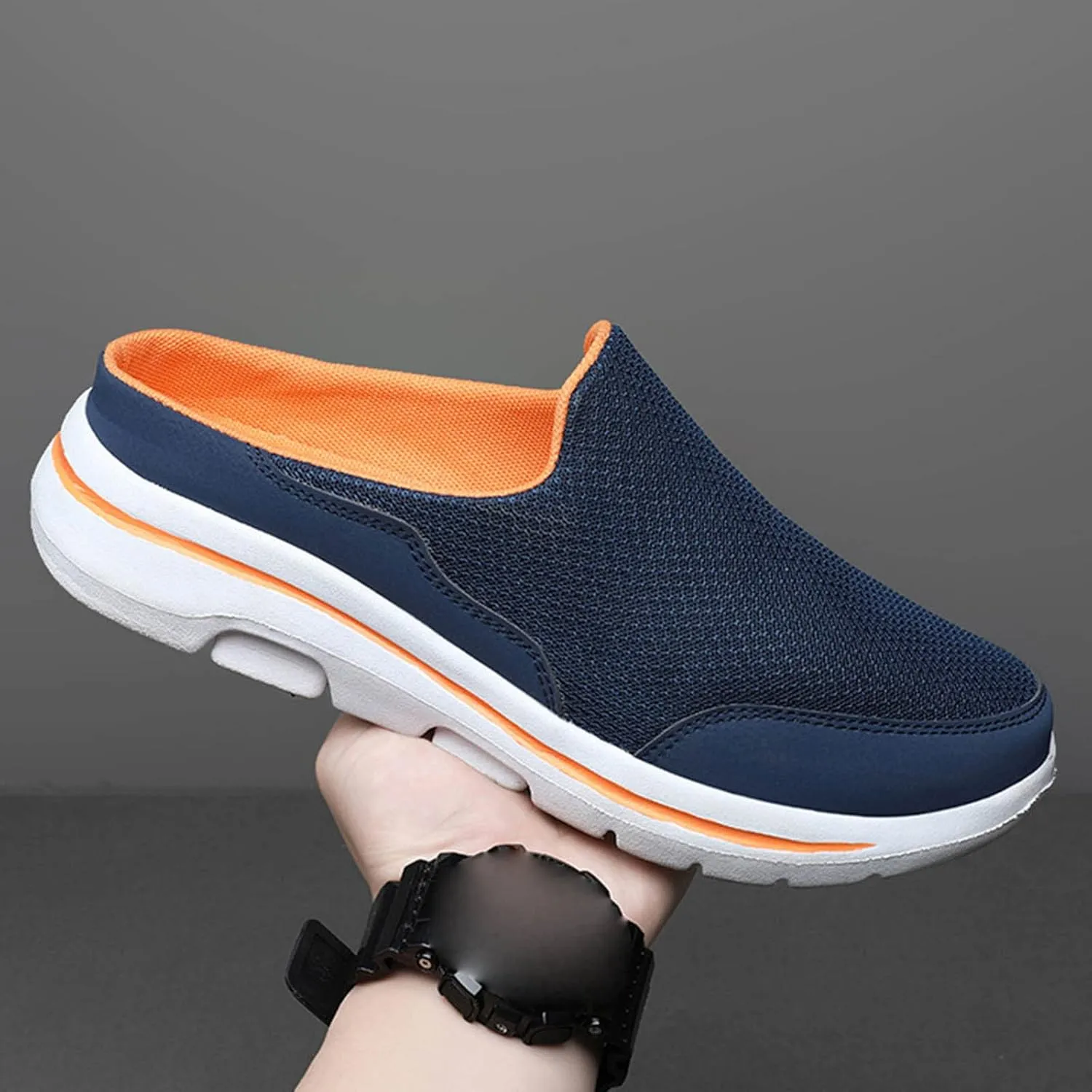 Men's Non Slip Barefoot Minimalist Shoes Lightweight Sport Gym Jogging Walking Sneaker Convenient Slip on Shoes