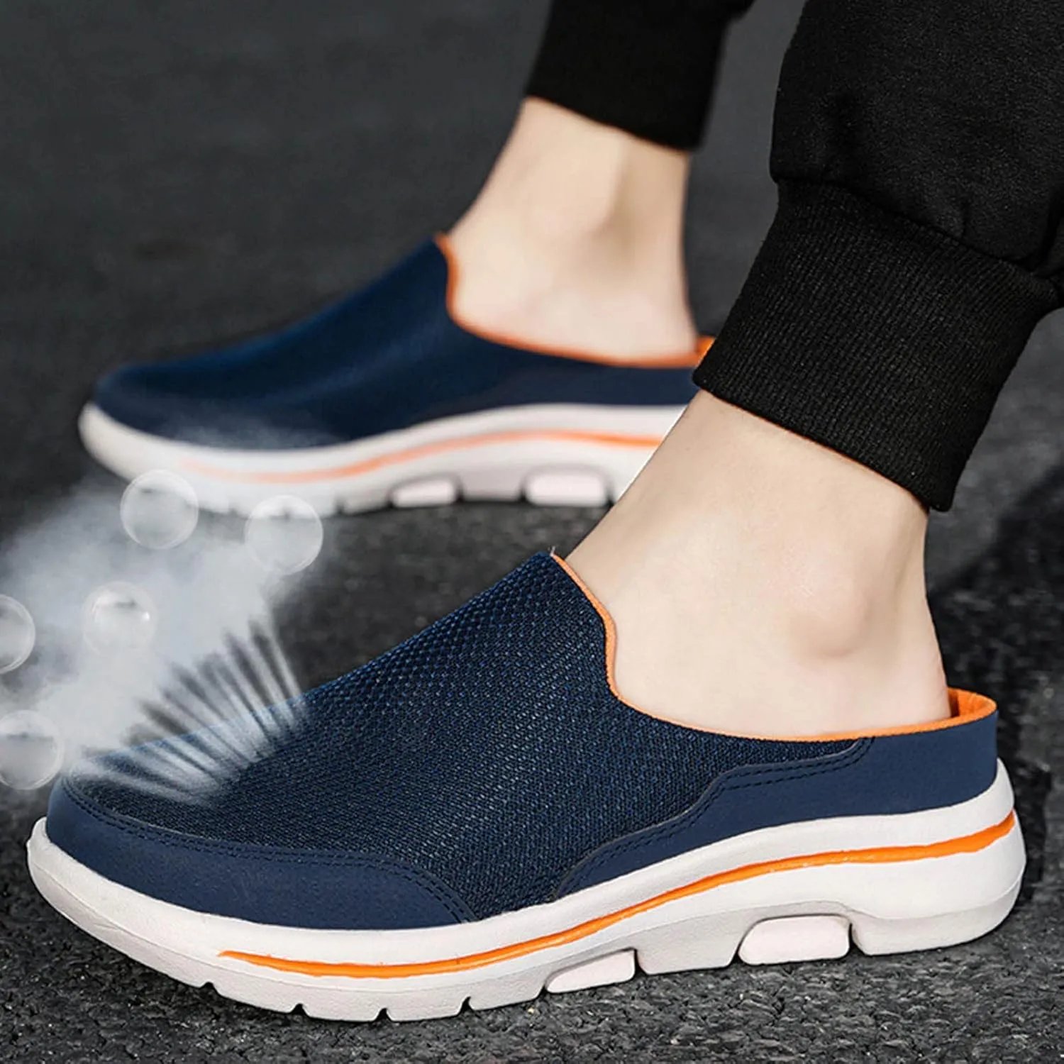 Men's Non Slip Barefoot Minimalist Shoes Lightweight Sport Gym Jogging Walking Sneaker Convenient Slip on Shoes