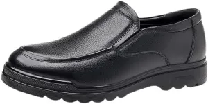 Men's Orthopedic Walking Shoes Genuine Leather Slip On Loafers, Arch Support Lightweight Comfortable Casual Sneakers