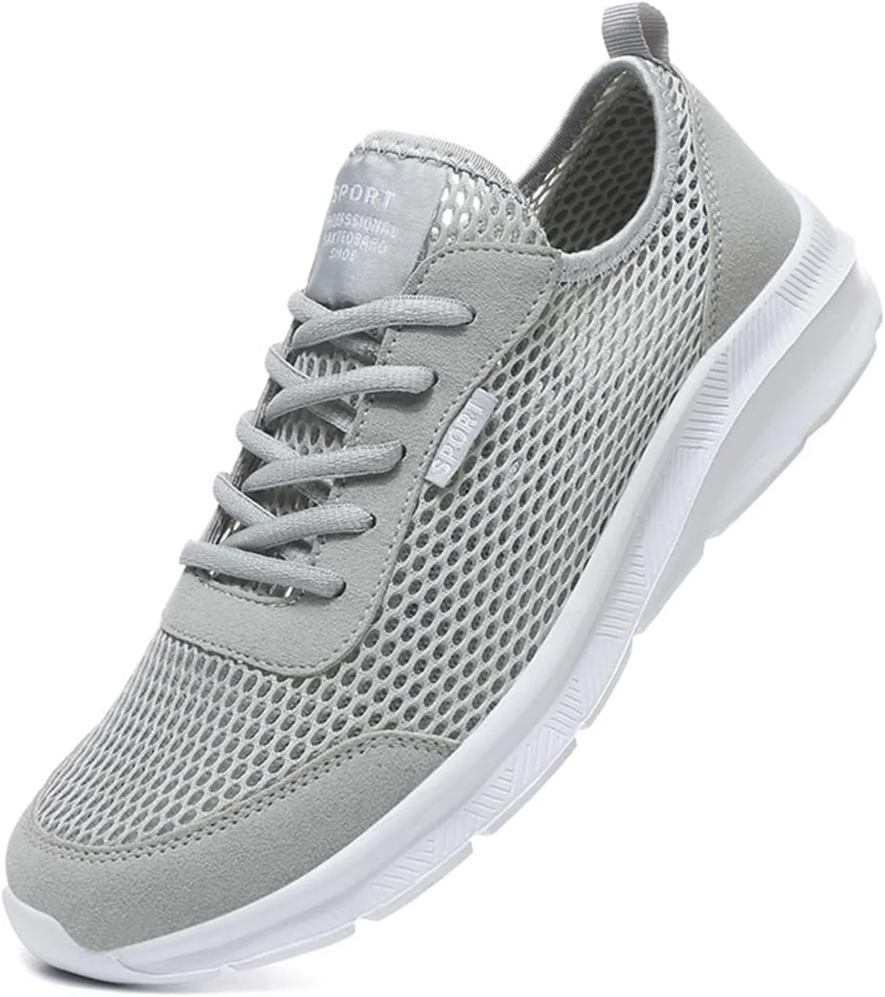 Men's Running Shoes Comfortable Sneakers Casual Lightweight Breathable Lace Up Mesh Walking Sports Shoes
