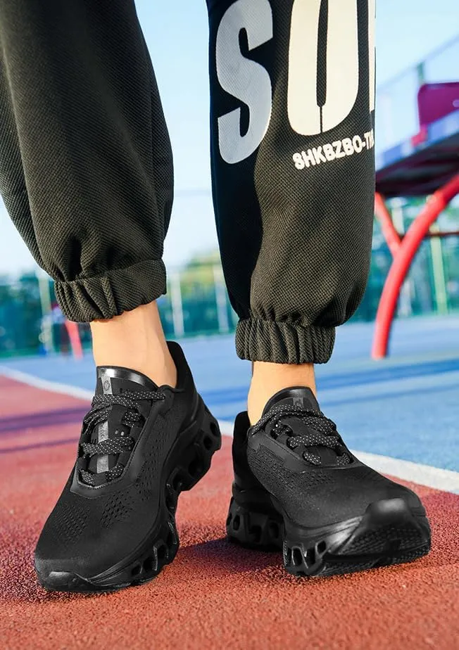 Men's Running Sneakers Shoes Comfortable Cushioned Mens Road Running Shoes, Slip on Breathable Soft Bottom Casual Athletic Shoes, Walking Tennis Jogging Workout Men Wide Trainers
