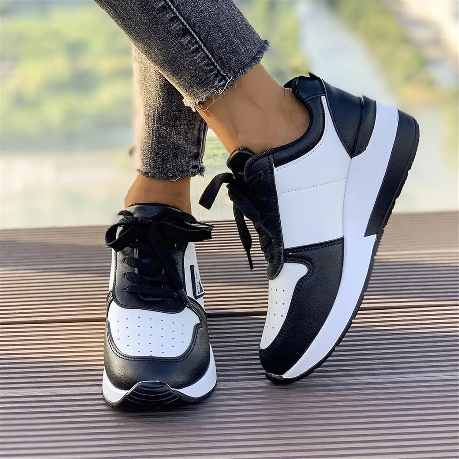 Mens Slip On Sneakers Wide Width Womens Dress Shoes Women's Loafer Flat Comfortable Dressy Slip on Black Loafers Women Platform Women's Fashion Sneakers Slip On
