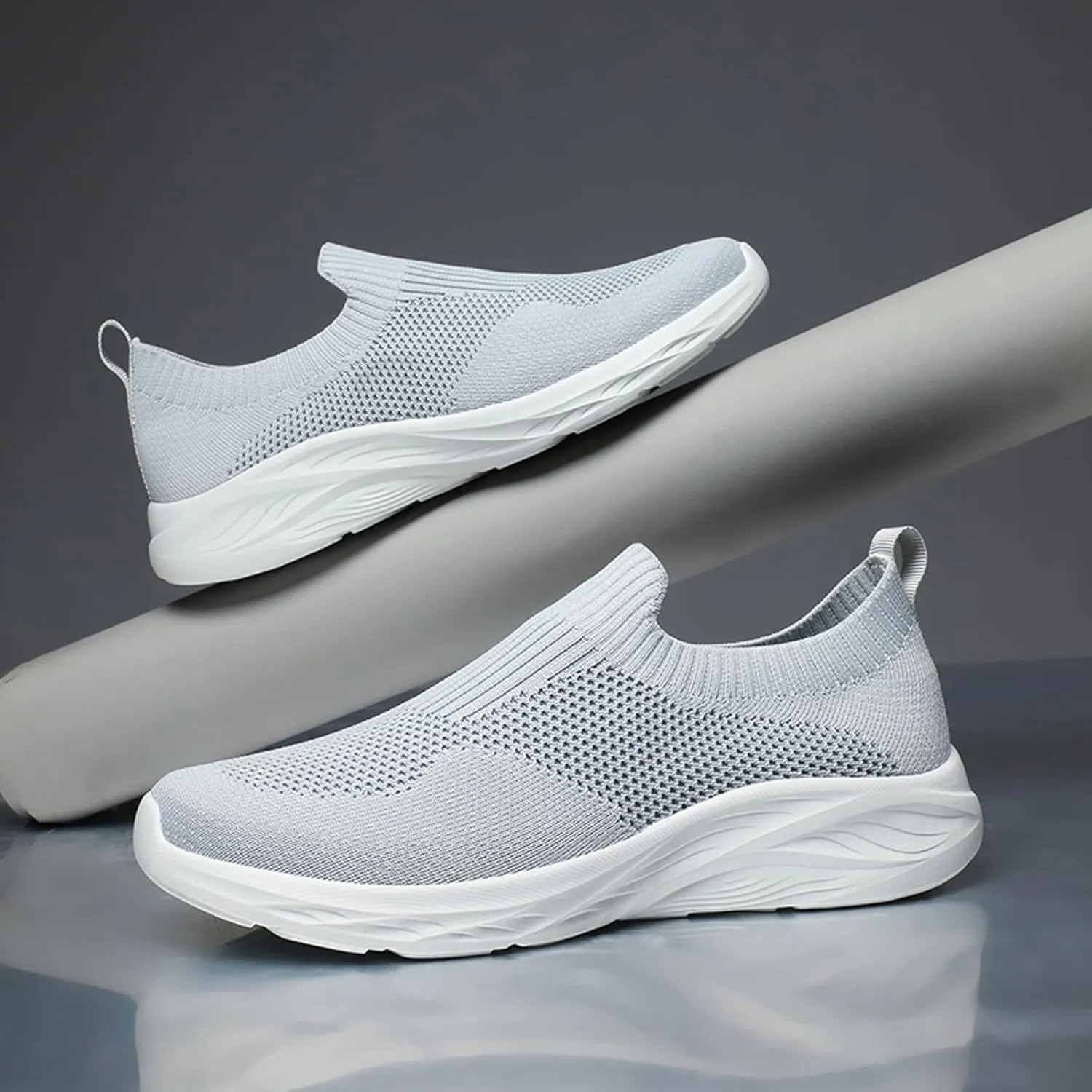 Men's Sport Breathable Mesh Shoes Comfortable Breathable Lightweight Tennis Shoe Arch Support Plantar Fasciitis