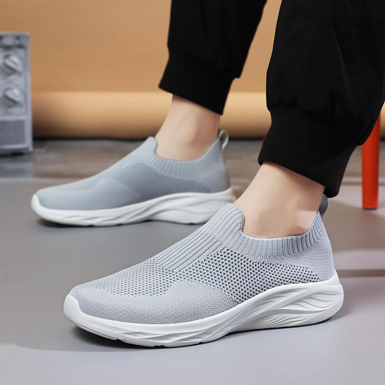 Men's Sport Breathable Mesh Shoes Comfortable Breathable Lightweight Tennis Shoe Arch Support Plantar Fasciitis