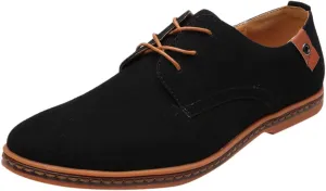 Mens Tennis Shoes Men's Fashion Casual Solid Lace Up Oxfords Leather Shoes Male Business