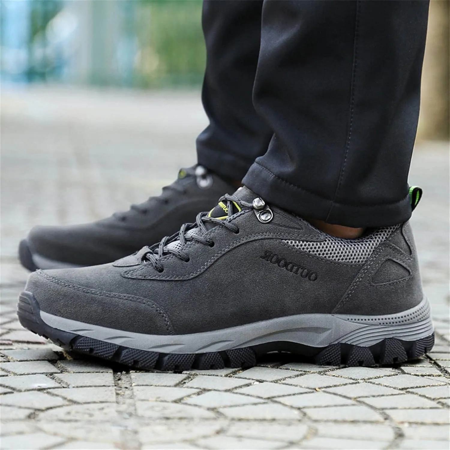 Men's Walking Shoes Waterproof Hiking Shoes Slip on Orthopedic Sneakers Outdoor Non Slip Shoes Casual Trail Shoes