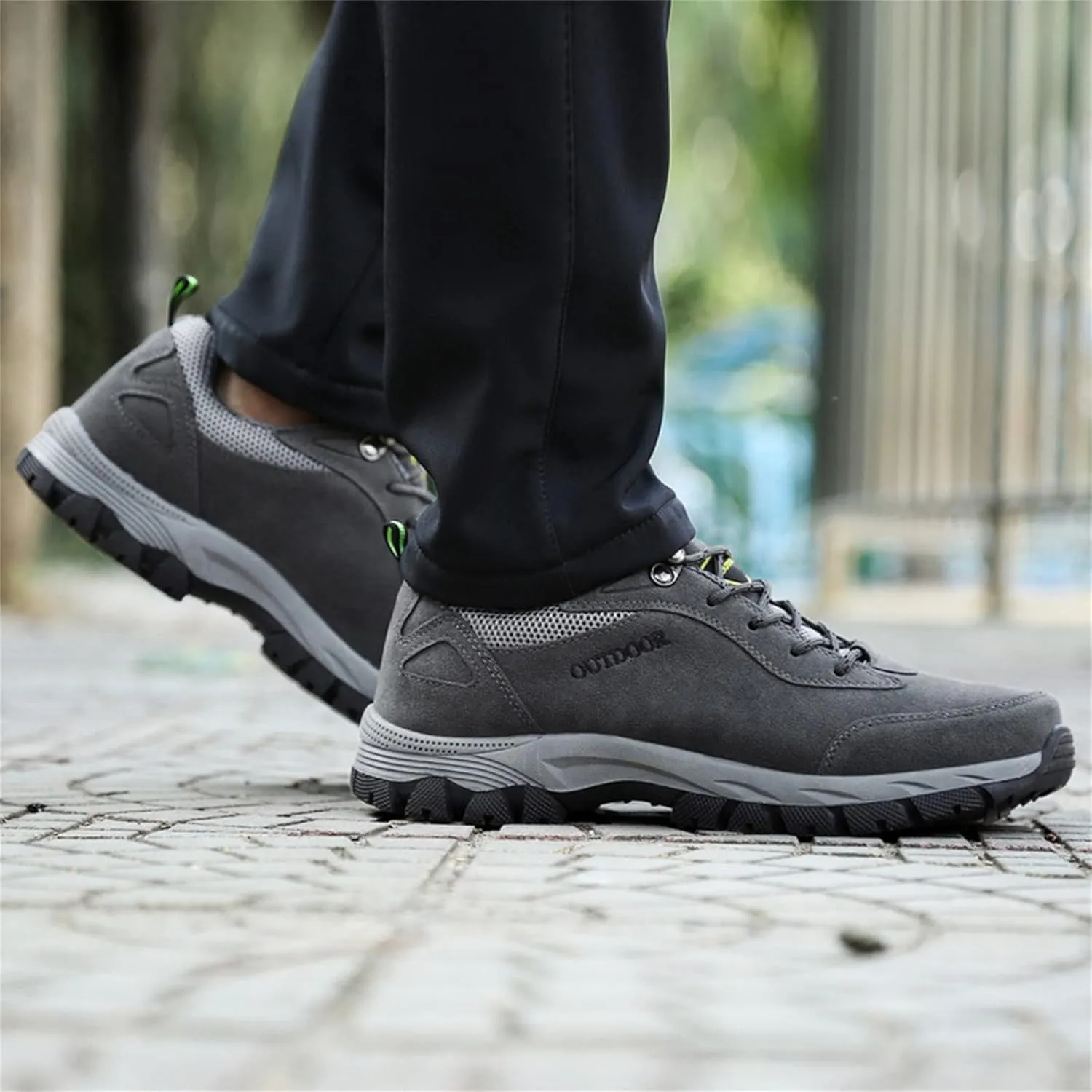 Men's Walking Shoes Waterproof Hiking Shoes Slip on Orthopedic Sneakers Outdoor Non Slip Shoes Casual Trail Shoes