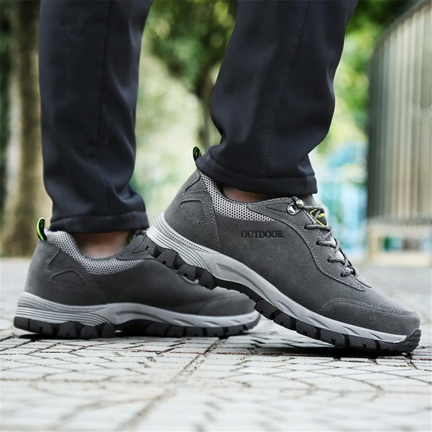 Men's Walking Shoes Waterproof Hiking Shoes Slip on Orthopedic Sneakers Outdoor Non Slip Shoes Casual Trail Shoes