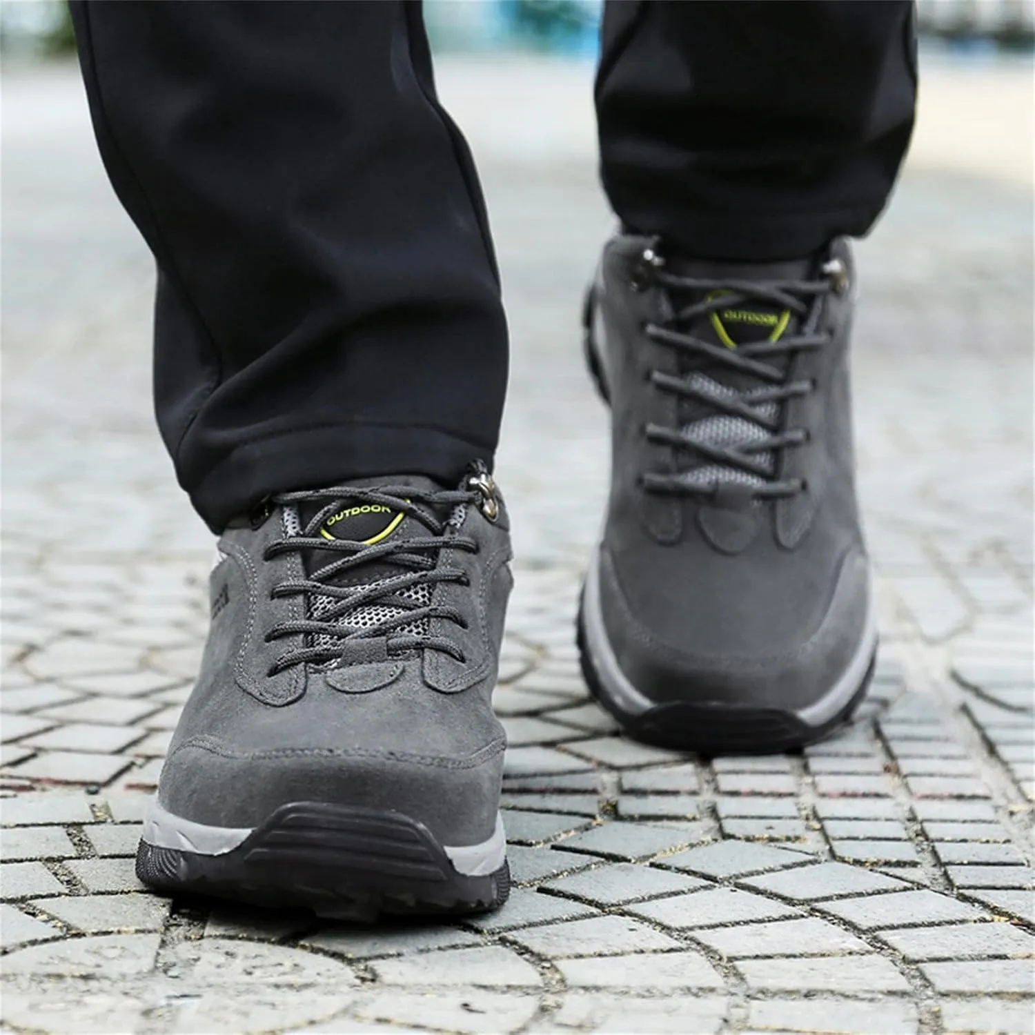 Men's Walking Shoes Waterproof Hiking Shoes Slip on Orthopedic Sneakers Outdoor Non Slip Shoes Casual Trail Shoes