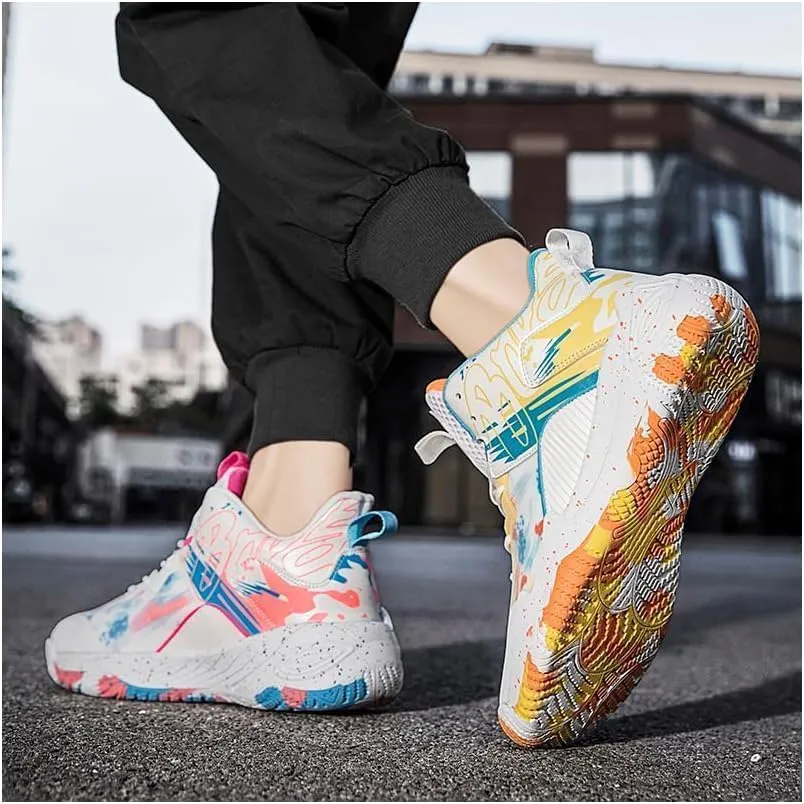 Men's Women's Basketball Shoes Ultra-Light high-top Fashion Anti-Slip Breathable Sneakers