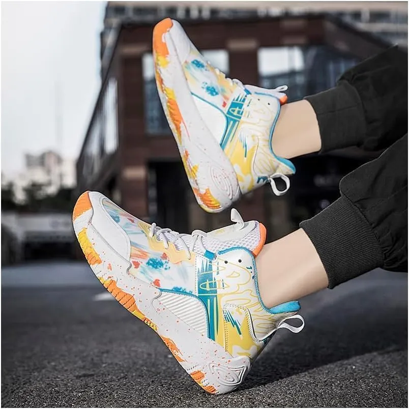 Men's Women's Basketball Shoes Ultra-Light high-top Fashion Anti-Slip Breathable Sneakers