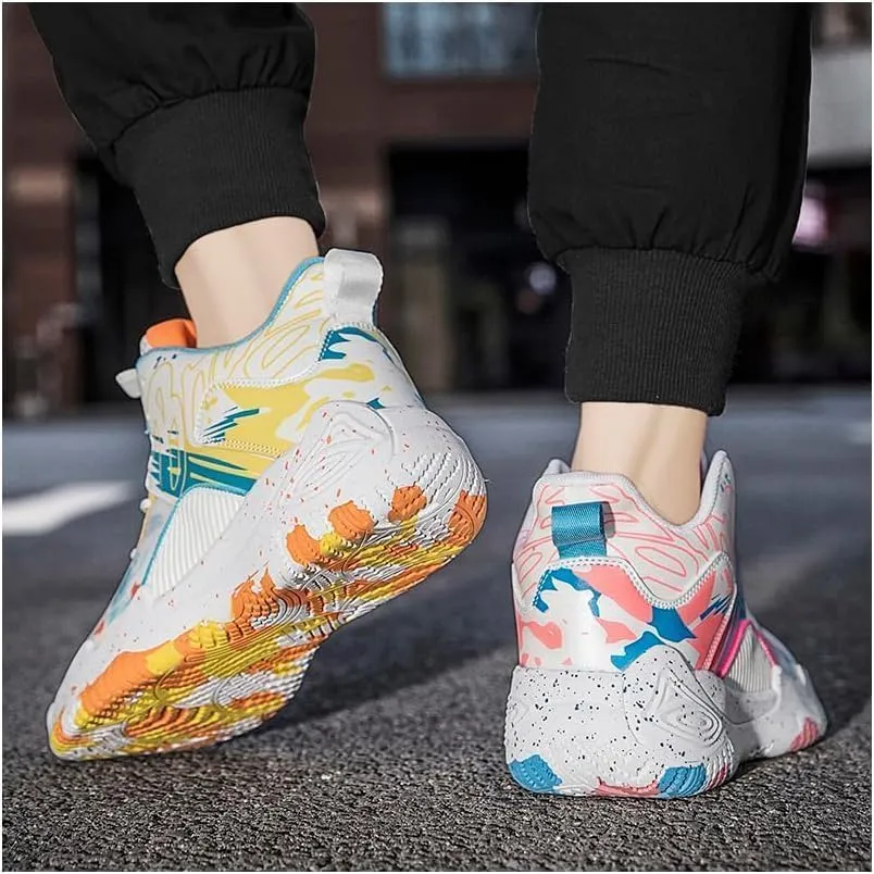 Men's Women's Basketball Shoes Ultra-Light high-top Fashion Anti-Slip Breathable Sneakers