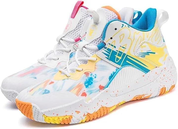 Men's Women's Basketball Shoes Ultra-Light high-top Fashion Anti-Slip Breathable Sneakers