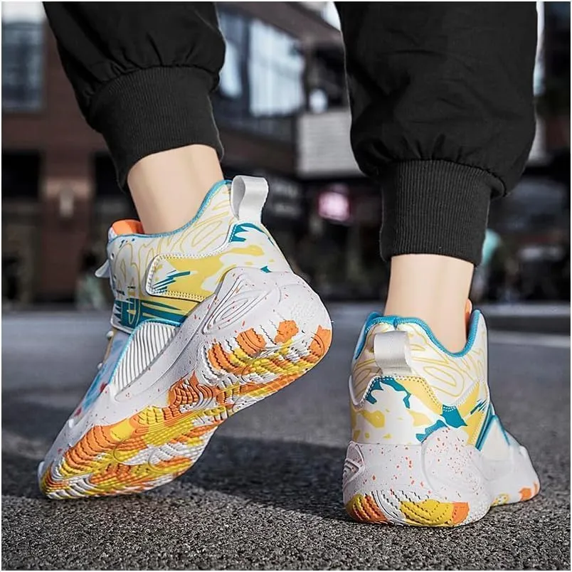 Men's Women's Basketball Shoes Ultra-Light high-top Fashion Anti-Slip Breathable Sneakers