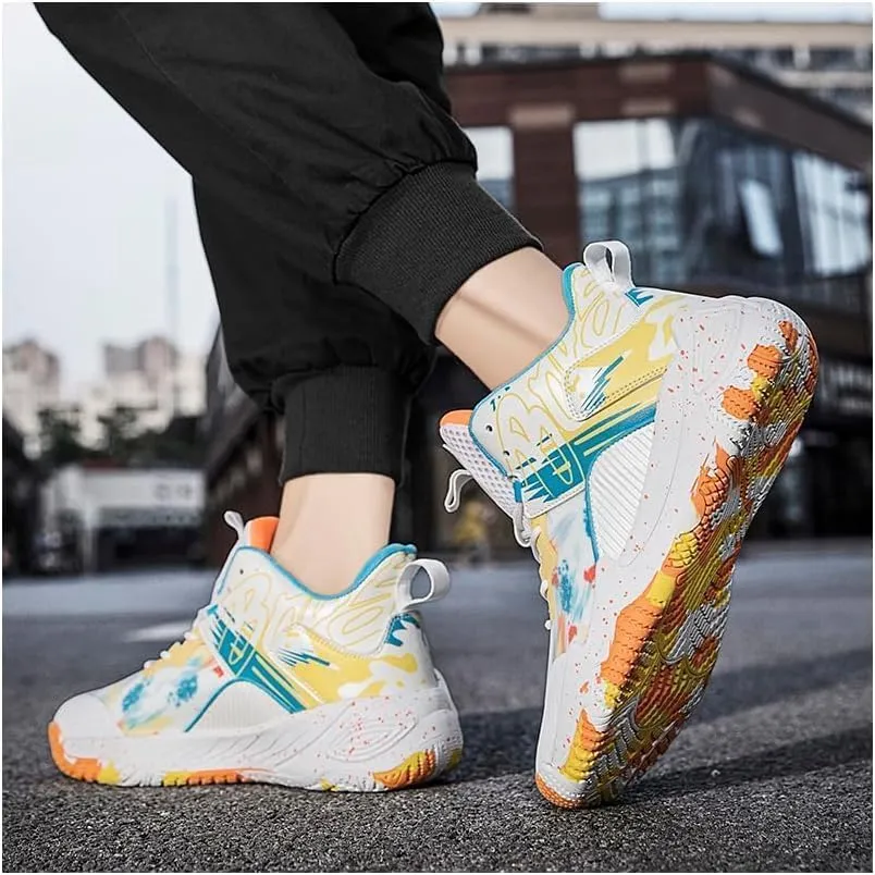 Men's Women's Basketball Shoes Ultra-Light high-top Fashion Anti-Slip Breathable Sneakers
